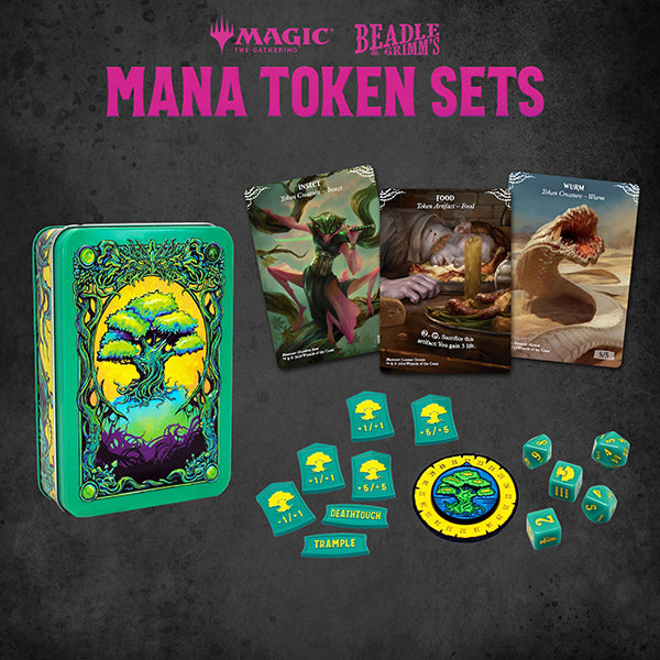 Beadle and Grimm's - Green Mana Metal Token Set