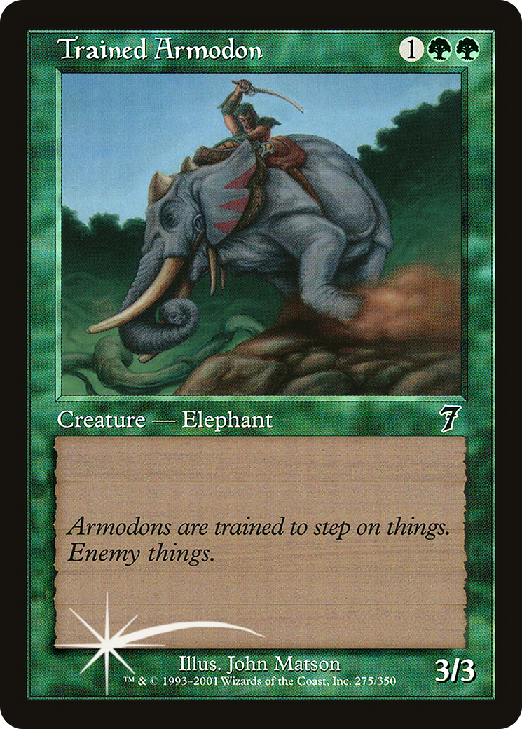 Trained Armodon (7ED-275) - 7th Edition Foil