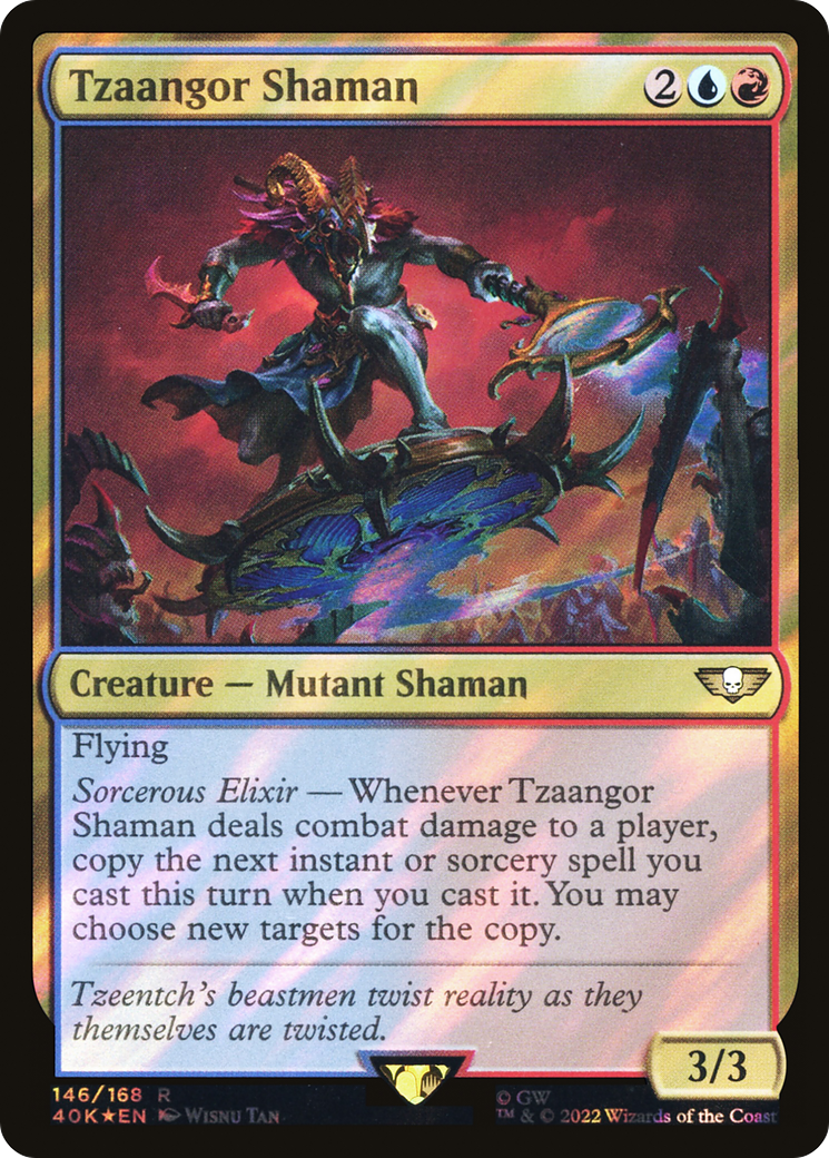 Tzaangor Shaman (Surge Foil) (40K-146★) - Warhammer 40,000 Commander Foil