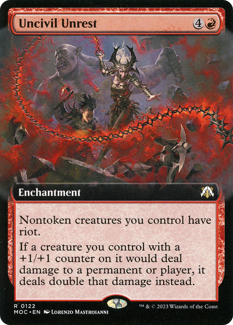 Uncivil Unrest (Extended Art) (MOC-122) - March of the Machine Commander: (Extended Art) Foil
