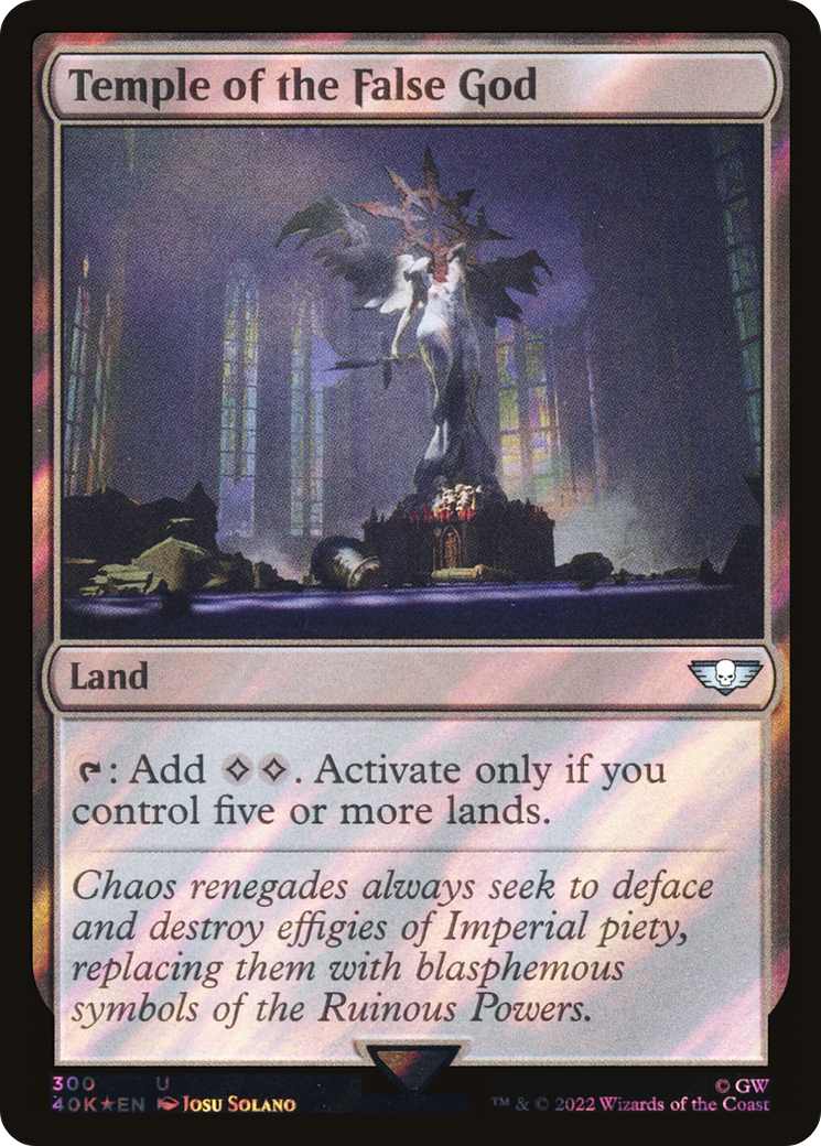 Temple of the False God (Surge Foil) (40K-300★) - Warhammer 40,000 Commander Foil