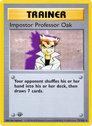 Impostor Professor Oak 073/102 - Unlimited Base Set Shadowless - Rare