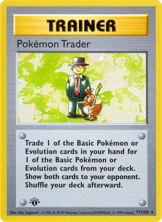 Pokemon Trader 077/102 - Unlimited Base Set Shadowless - Rare