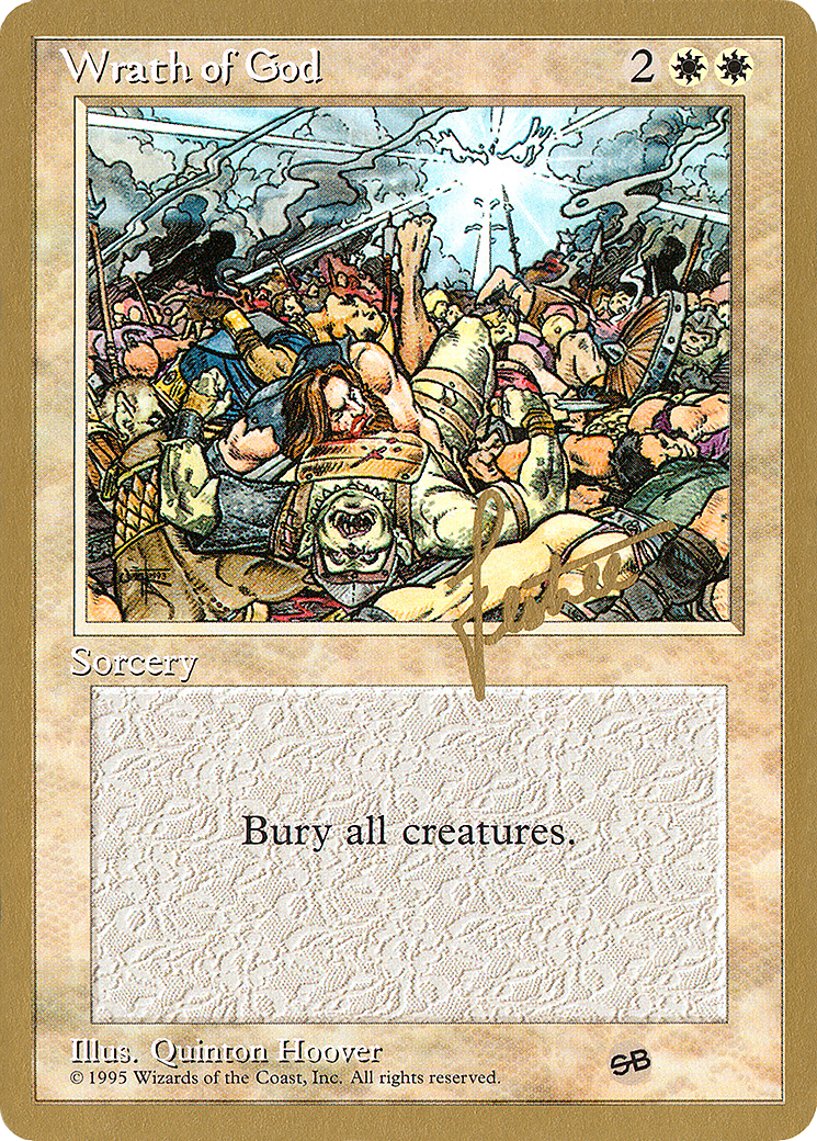 Wrath of God - 1996 Bertrand Lestree (4ED) (SB) (WCD-BL58SB) - Pro Tour Collector Set