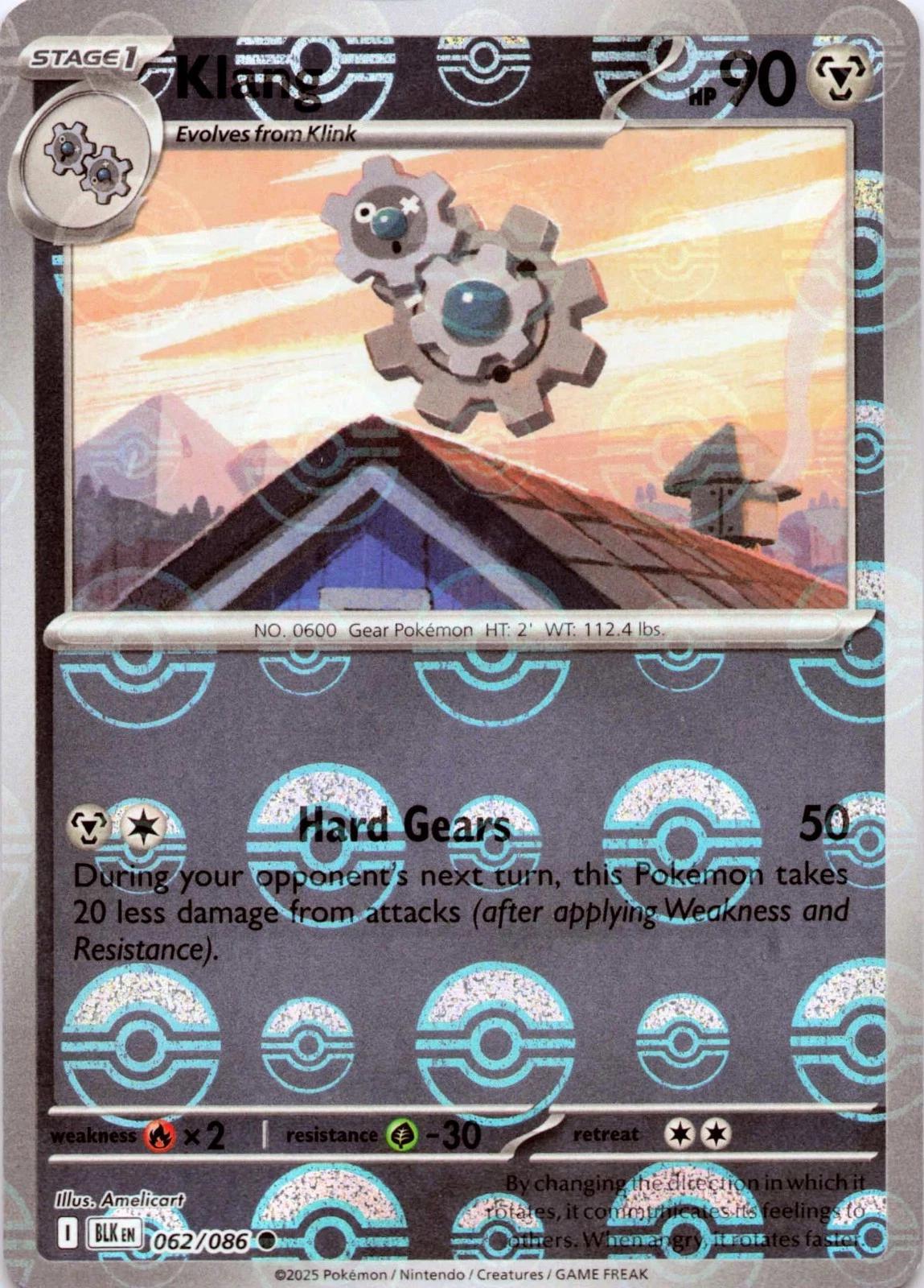 Klang (Poke Ball Pattern) 062/086 - Holofoil SV Black Bolt - Common