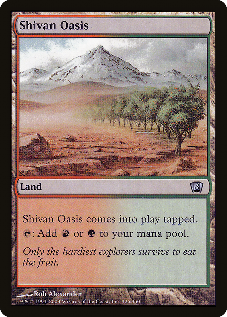 Shivan Oasis (8ED-326) - 8th Edition Foil