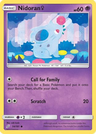 Nidoran F 054/181 SM Team Up - Common