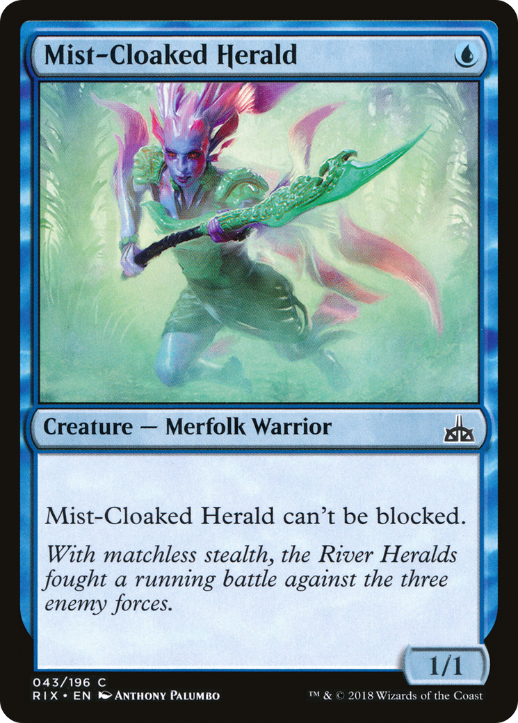 Mist-Cloaked Herald (RIX-043) - Rivals of Ixalan Foil