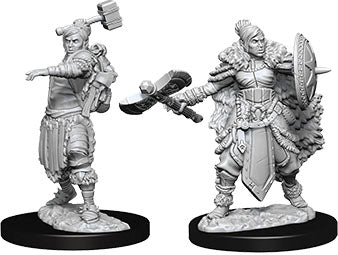 Dungeons & Dragons - Miniatures - W09 Female Half-Orc Barbarian