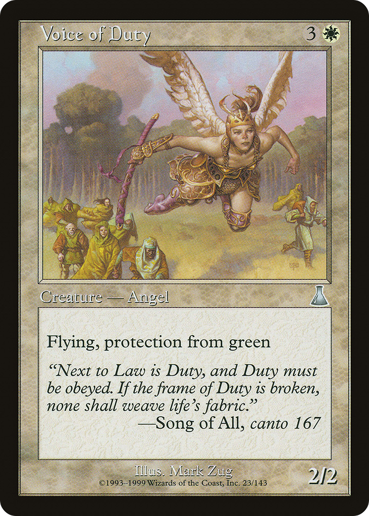 Voice of Duty (UDS-023) - Urza's Destiny Foil