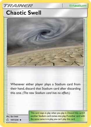 Chaotic Swell 187/236 - Reverse Holofoil SM Cosmic Eclipse - Uncommon