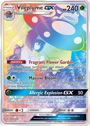 Vileplume GX (Secret) 250/236 - Holofoil SM Cosmic Eclipse - Secret Rare