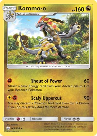 Kommo-o 163/236 - Holofoil SM Cosmic Eclipse - Holo Rare