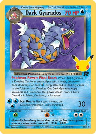 Dark Gyarados 008/25 - Holofoil Celebrations Classic Collection - Classic Collection