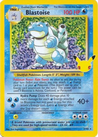 Blastoise 002/25 - Holofoil Celebrations Classic Collection - Classic Collection
