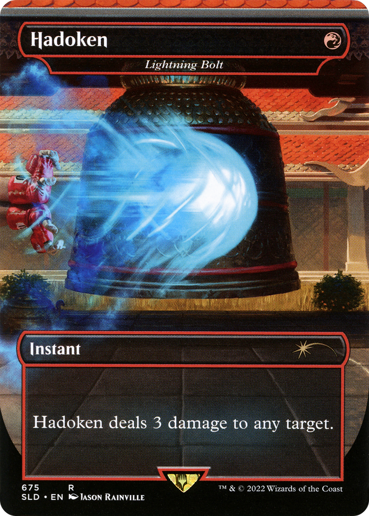 Hadoken - Lightning Bolt (SLD-675) - Secret Lair Drop (Borderless) Foil