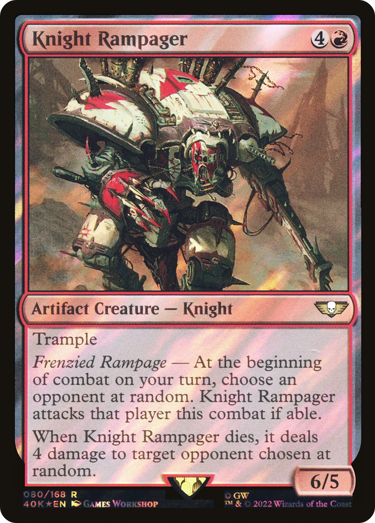 Knight Rampager (Surge Foil) (40K-80★) - Warhammer 40,000 Commander Foil