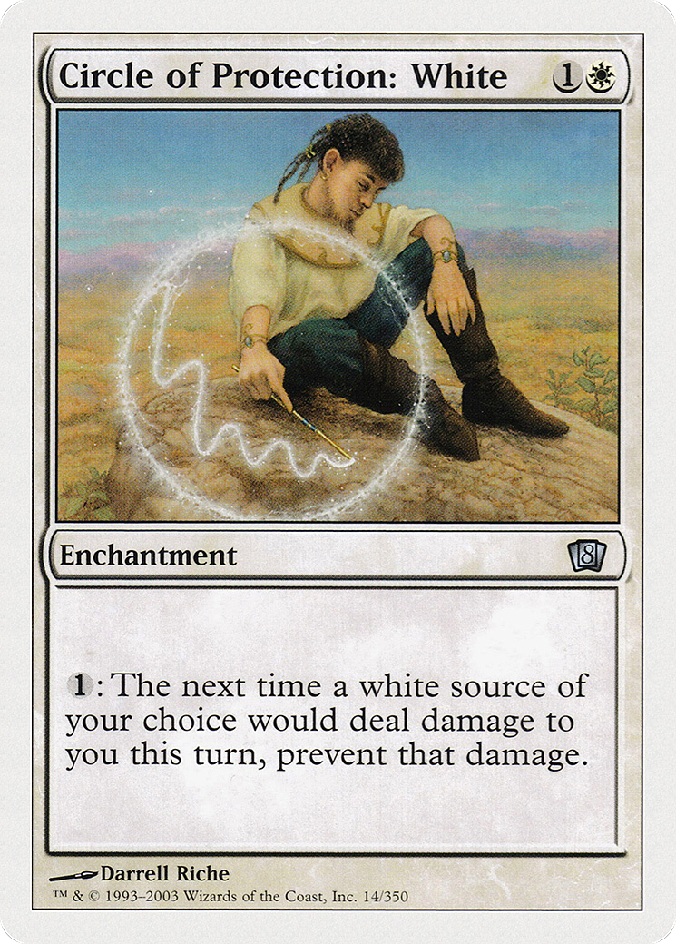 Circle of Protection: White (8ED-014) - 8th Edition Foil