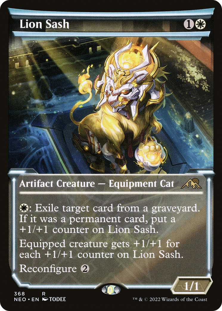 Lion Sash (Showcase) (NEO-368) - Kamigawa: Neon Dynasty: (Showcase)