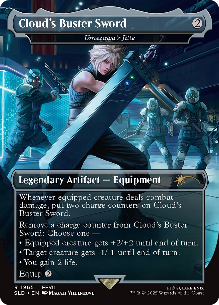 Cloud's Buster Sword (SLD-1865) - Secret Lair Drop / Umezawa's Jitte (Borderless)