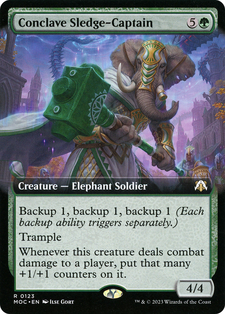 Conclave Sledge-Captain (Extended Art) (MOC-123) - March of the Machine Commander: (Extended Art) Foil