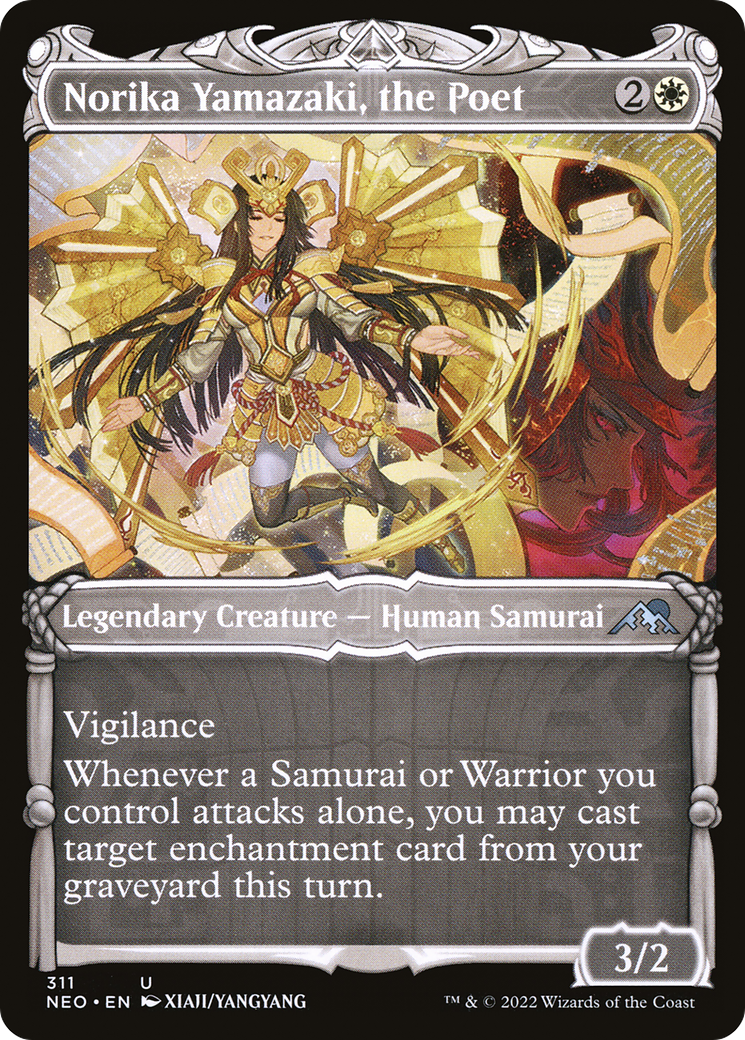 Norika Yamazaki, the Poet (Showcase) (NEO-311) - Kamigawa: Neon Dynasty: (Showcase)
