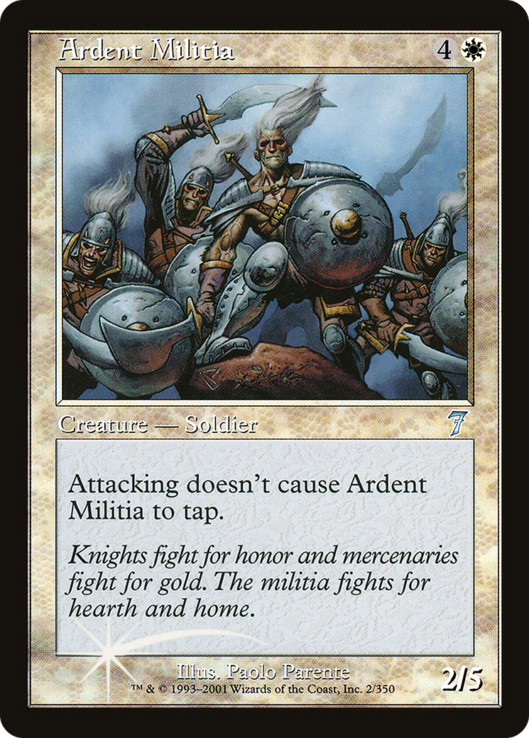 Ardent Militia (7ED-002) - 7th Edition