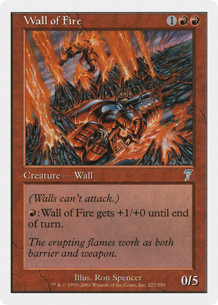 Wall of Fire (7ED-227) - 7th Edition