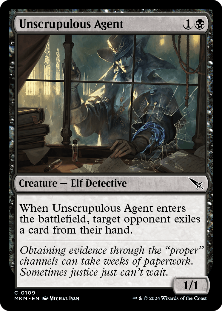 Unscrupulous Agent (MKM-109) - Murders at Karlov Manor