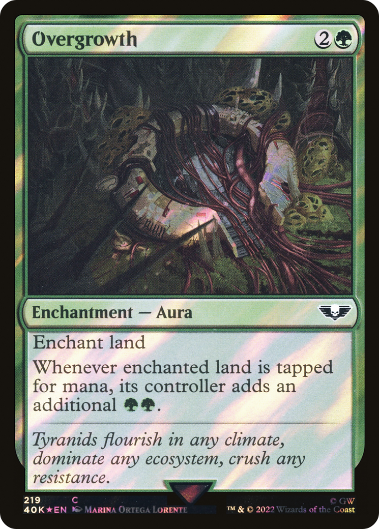 Overgrowth (Surge Foil) (40K-219★) - Warhammer 40,000 Commander Foil