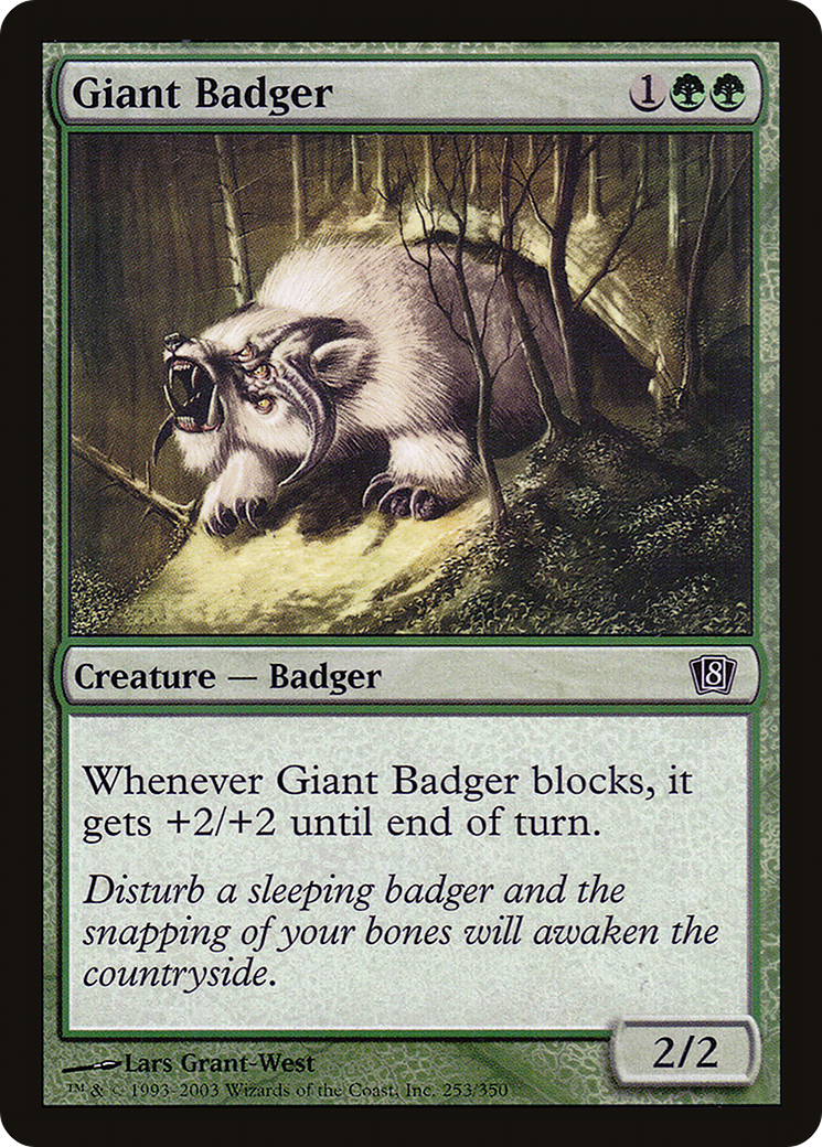Giant Badger (8ED-253) - 8th Edition Foil