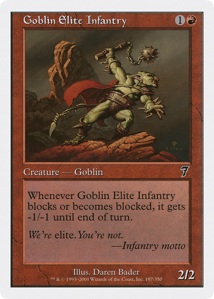 Goblin Elite Infantry (7ED-187) - 7th Edition Foil