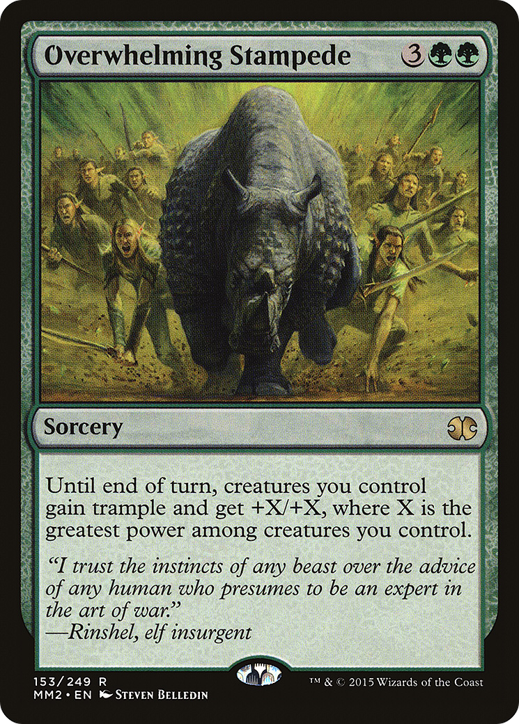 Overwhelming Stampede (MM2-153) - Modern Masters 2015 Foil
