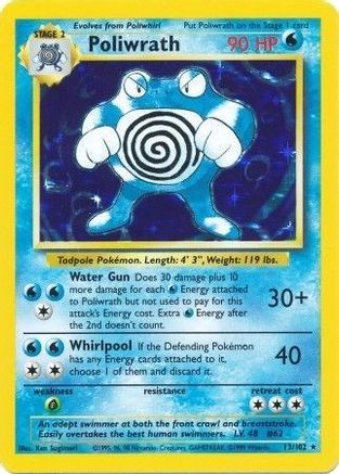 Poliwrath 013/102 - Holofoil Base Set - Holo Rare