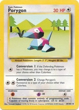 Porygon 039/102 Base Set - Uncommon