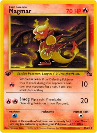 Magmar 039/62 - 1st Edition Fossil - Uncommon