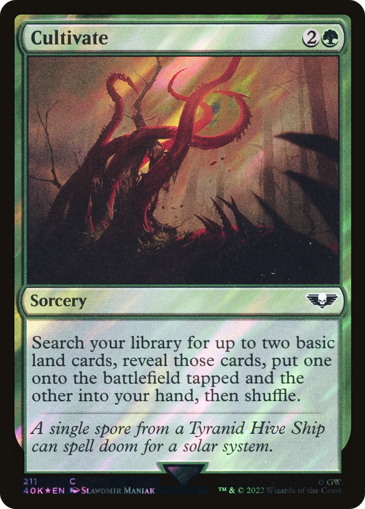 Cultivate (Surge Foil) (40K-211★) - Warhammer 40,000 Commander Foil