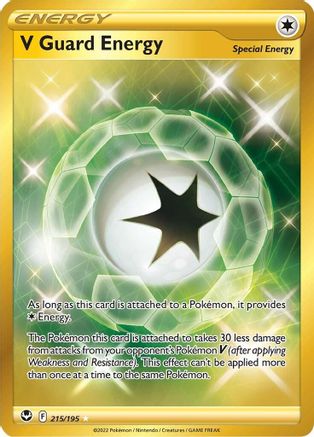 V Guard Energy (Secret) 215/195 - Holofoil SWSH12 Silver Tempest - Secret Rare