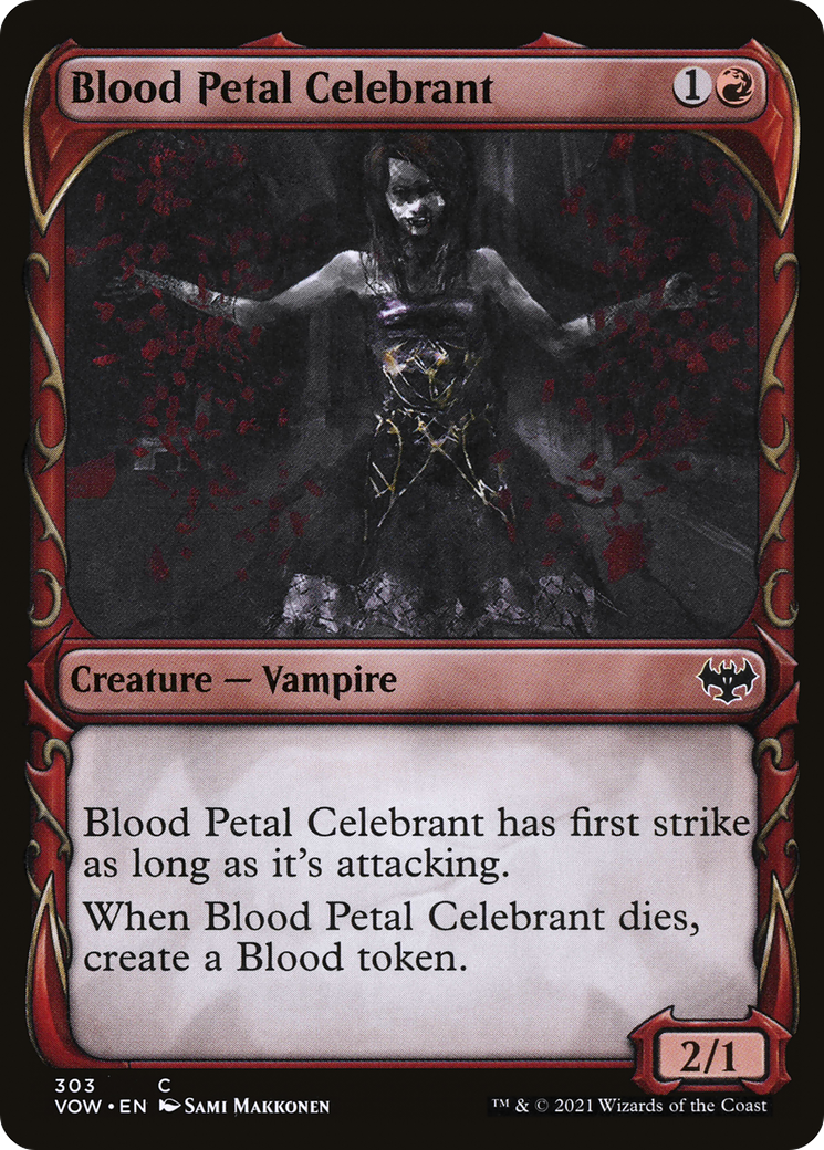 Blood Petal Celebrant (Showcase) (VOW-303) - Innistrad: Crimson Vow: (Showcase) Foil