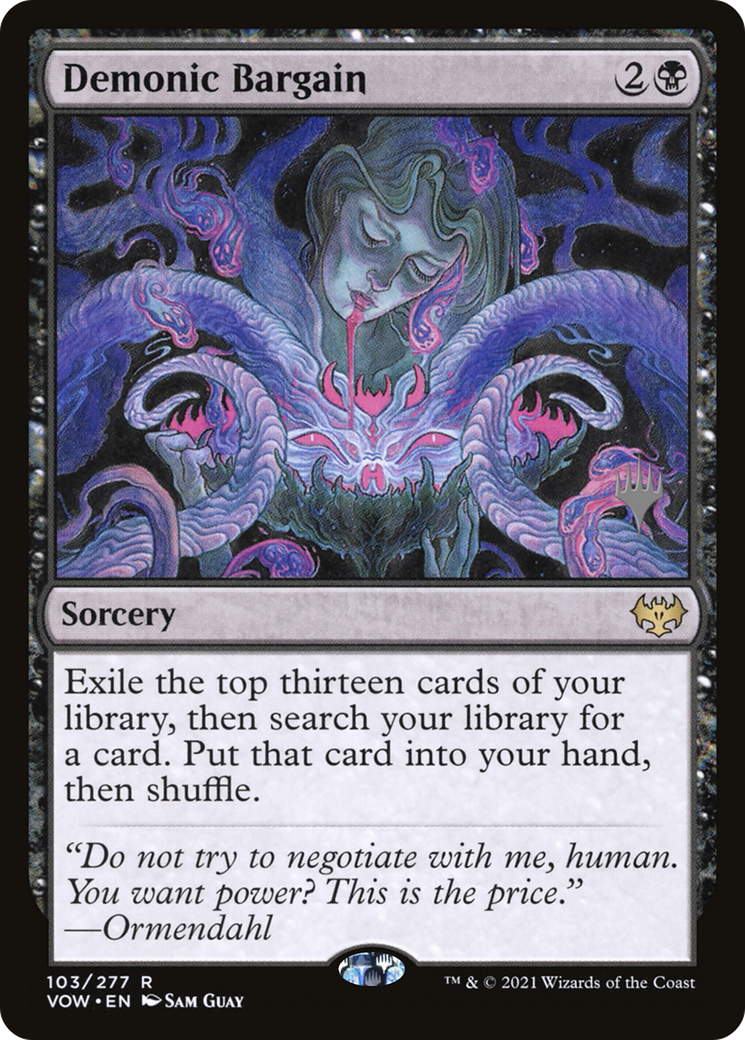 Demonic Bargain (PVOW-103p) - Innistrad: Crimson Vow Promos