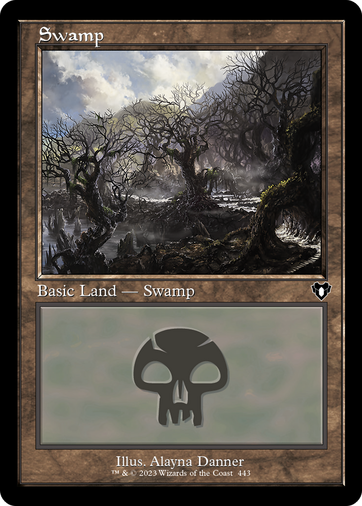 Swamp (443) (Retro Frame) (CMM-443) - Commander Masters Foil