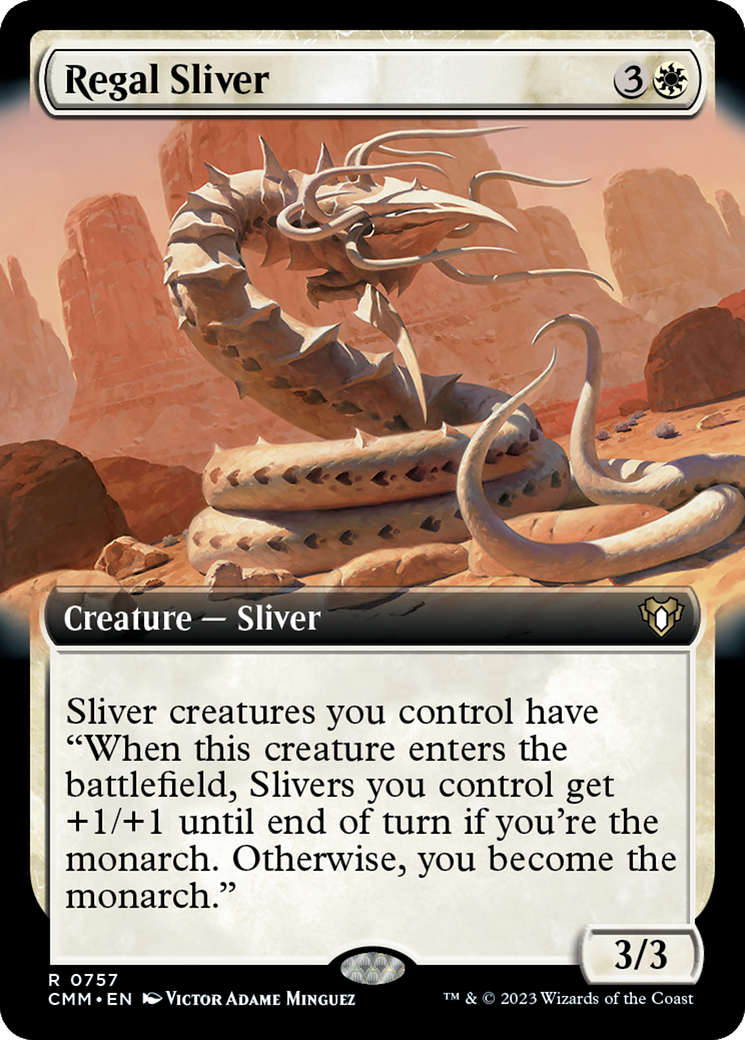 Regal Sliver (Extended Art) (CMM-757) - Commander Masters: (Extended Art)