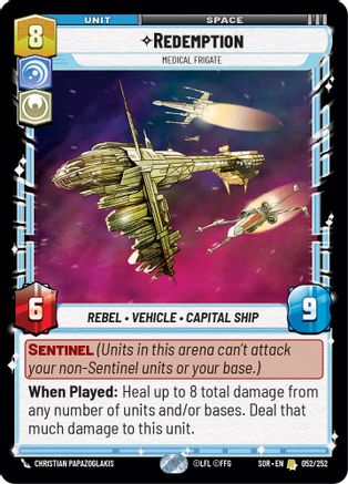 Redemption - Medical Frigate (052/252) - Spark of Rebellion Foil