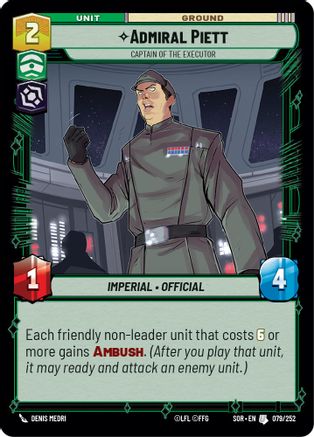 Admiral Piett - Captain of the Executor (079/252) - Spark of Rebellion