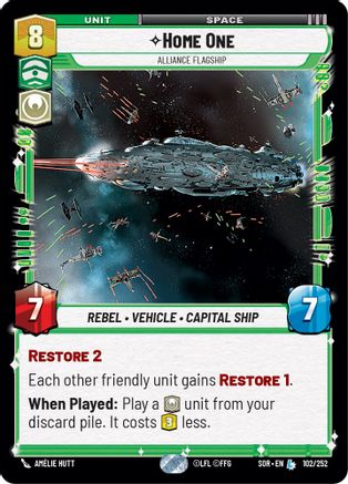 Home One - Alliance Flagship (102/252) - Spark of Rebellion Foil