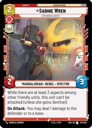 Sabine Wren - Explosives Artist (142/252) - Spark of Rebellion