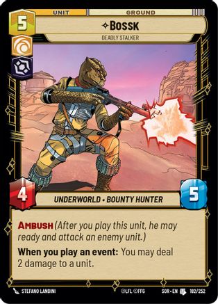 Bossk - Deadly Stalker (182/252) - Spark of Rebellion