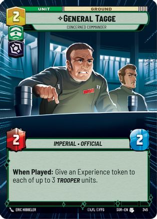 General Tagge - Concerned Commander (Hyperspace) (345) - Spark of Rebellion Foil