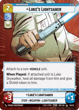 Luke's Lightsaber (Hyperspace) (08/20) - Spark of Rebellion Weekly Play Promos