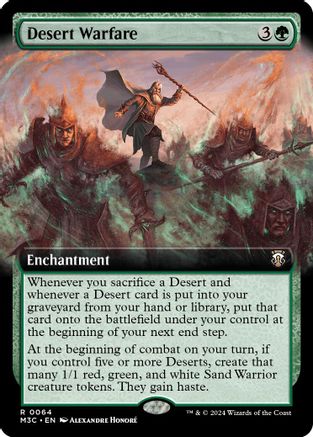 Desert Warfare (Extended Art) (Ripple Foil) (M3C-064) - Modern Horizons 3 Commander Foil